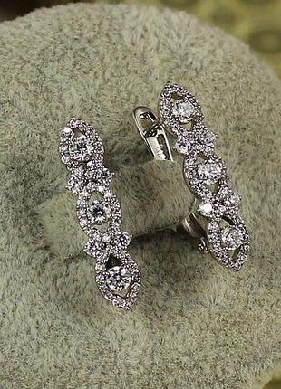 Серьги xuping jewelry венчание 2,3 см серебристые
