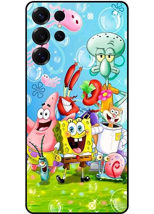 Силиконовый чехол для samsung s25 ultra с рисунком sponge bob губка боб