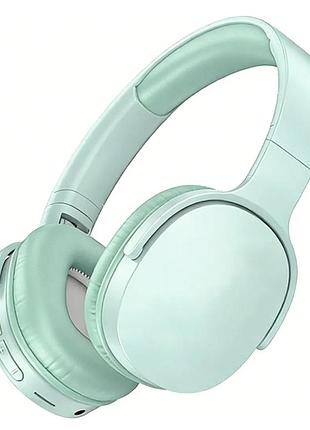 Бездротові накладні навушники mz sport c-6713 bluetooth 5.3 mp3 fm-радіо 64 години роботи м’ятний