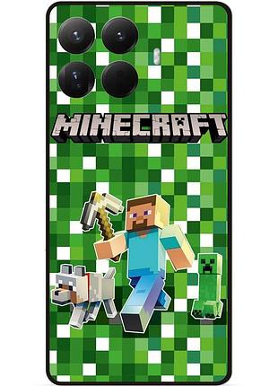Силіконовий чохол бампер для xiaomi 15t pro стів minecraft кріпер майнкрафт