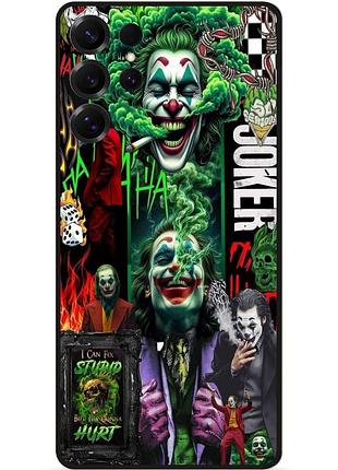 Чехол силиконовый бампер для samsung s25 ultra с рисунком joker джокер харли квинн