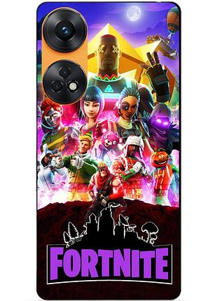 Силіконовий бампер чохол для oppo reno 8t з малюнком fortnite фортнайт