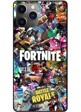 Силиконовый чехол бампер для iphone 11 pro max с картинкой fortnite фортнайт