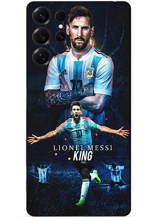 Чехол силиконовый бампер для samsung s24 ultra с рисунком messi аргентина месси