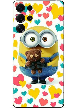 Силиконовый бампер чехол для samsung s24 ultra с рисунком миньон боб minion