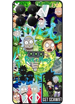 Силиконовый бампер чехол для xiaomi 15t pro с рисунком rick and morty рик и морти