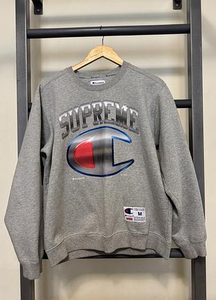 Світшот модель supreme x champion chrome crewneck