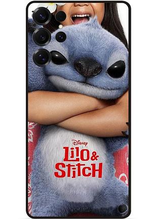 Силиконовый чехол бампер для samsung s24 ultra стич и лило stitch