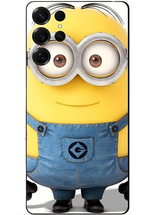 Силиконовый бампер чехол для samsung s25 ultra с рисунком миньон стюарт minion