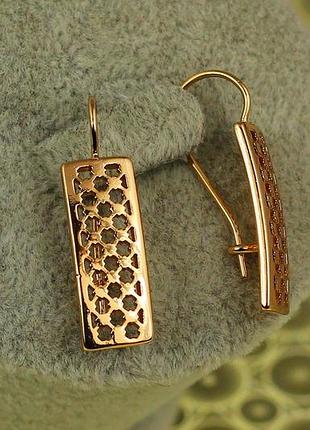 Серьги xuping jewelry исповедь 2.7 см золотистые