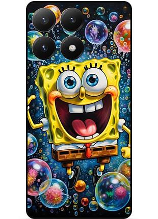Силиконовый бампер чехол для xiaomi 15t с картинкой губка боб sponge bob