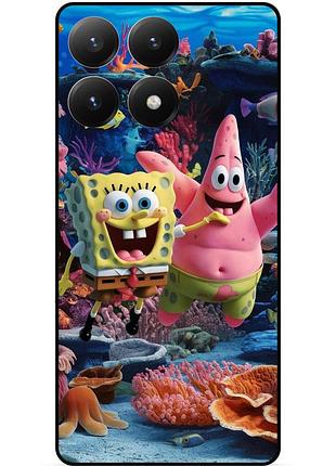 Силиконовый бампер чехол для xiaomi 15t с рисунком sponge bob губка боб