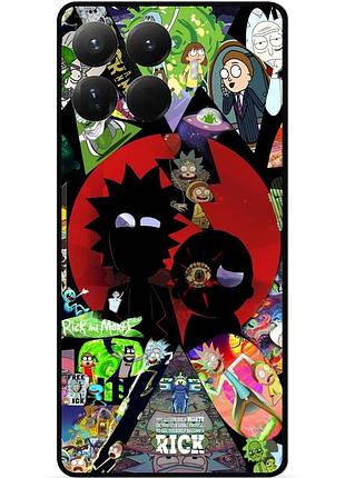 Силиконовый чехол бампер для xiaomi 15t pro с рисунком rick and morty рик и морти