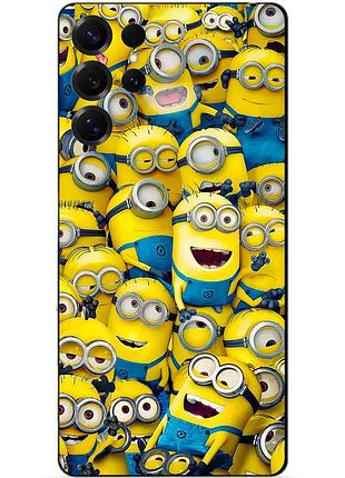 Силиконовый бампер чехол для samsung s24 ultra с рисунком миньоны minion