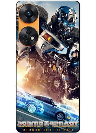 Силиконовый бампер чехол для oppo reno 8t с рисунком мираж трансформеры transformers