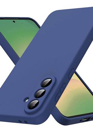 Чехол fiji full soft premium для samsung galaxy a57 5g (a576) противоударный бампер с микрофиброй dark blue