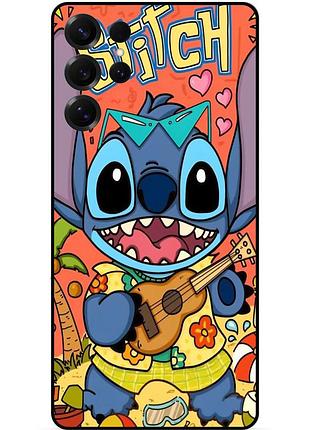 Чехол силиконовый бампер для samsung s24 ultra с картинкой стич stitch