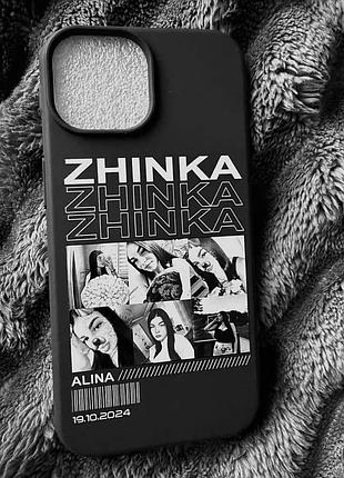Чохол zhinka з особистими фото та написами — індивідуальний дизайн на всі моделі телефонів білий