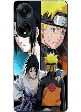 Силиконовый бампер чехол для oppo a98 с рисунком наруто узумаки naruto