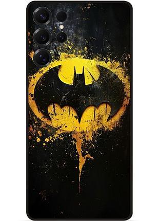 Чехол силиконовый бампер для samsung s24 ultra с рисунком бэтмен dc batman