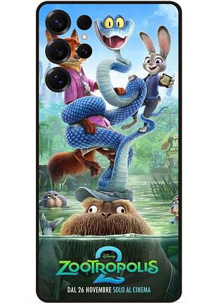 Силиконовый бампер чехол для samsung s24 ultra с рисунком джуди зверополис