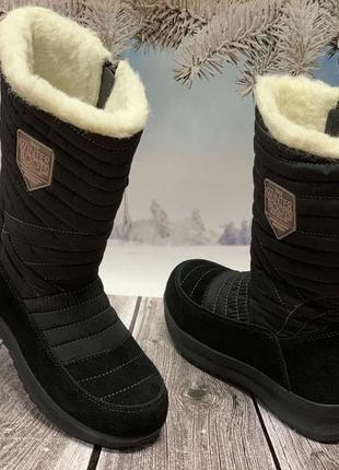 Детские зимние ботинки для девочки krokky (словения) чёрные мембрана р.382 фото