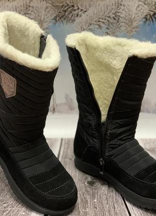 Детские зимние ботинки для девочки krokky (словения) чёрные мембрана р.383 фото