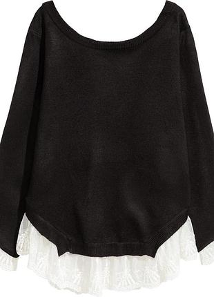Джемпер із мереживом h&amp;m 7