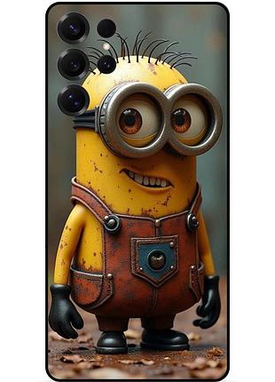 Чехол силиконовый бампер для samsung s25 ultra с рисунком миньон кевин minion