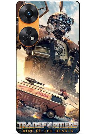 Силиконовый бампер чехол для oppo reno 8t с рисунком уилджек трансформеры transformers