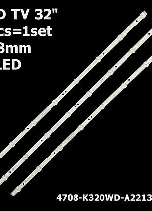 Led підсвітка 32" dl-td610183042-001h 1 планка