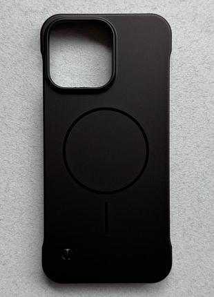 Apple iphone 15 pro max чохол з magsafe тонкий, чорний, матовий пластиковий