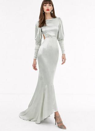 Роскошное атласное макси платье asos edition