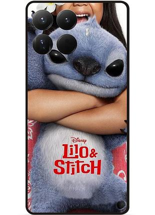 Силиконовый чехол бампер для xiaomi 15t pro стич и лило stitch