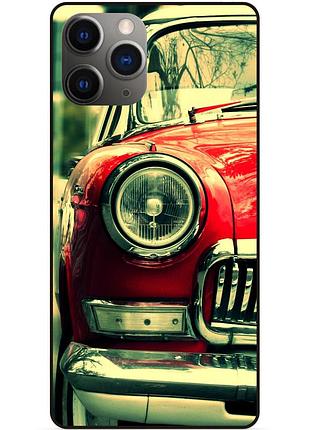 Силиконовый чехол бампер для iphone 11 pro max с рисунком ретро авто chevrolet машина