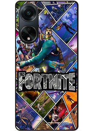 Силіконовий бампер чохол для oppo a98 з картинкою фортнайт fortnite