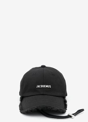 Кепка женская с логотипом jacquemus baseball cap с бахромой черный