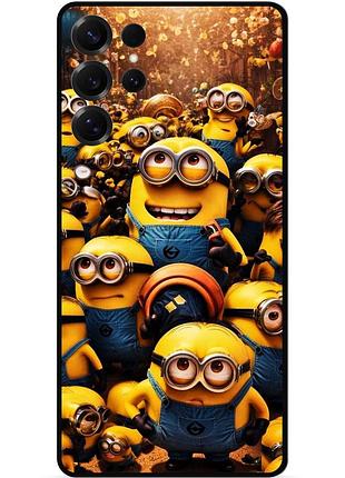 Силиконовый бампер чехол для samsung s24 ultra с картинкой minion миньоны