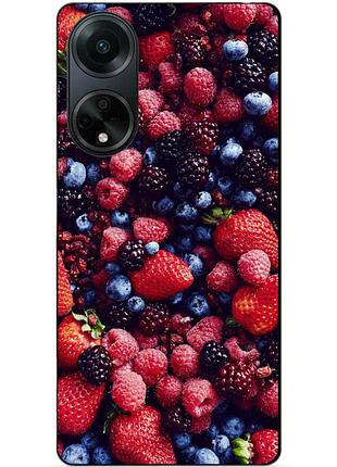 Силіконовий бампер чохол для oppo a98 з малюнком ягоди