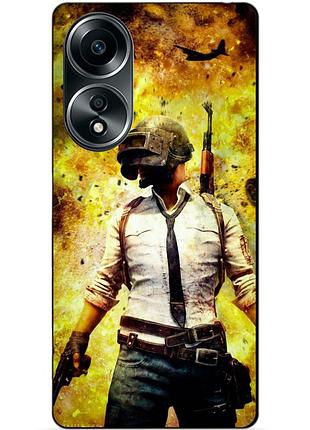 Силіконовий бампер чохол для oppo a58 з малюнком пабг pubg