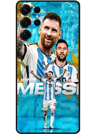 Силиконовый бампер чехол для samsung s25 ultra с рисунком messi месси
