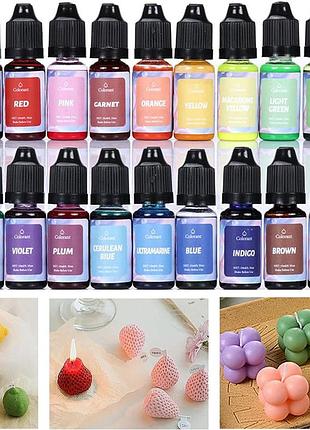 Цвет свечей, 18 цветов свечей, цвет воска для свечей, цвет для воска свечей, цвета свечей для заливки свечей,