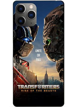Силиконовый чехол бампер для iphone 11 pro max с рисунком звероботы трансформеры transformers