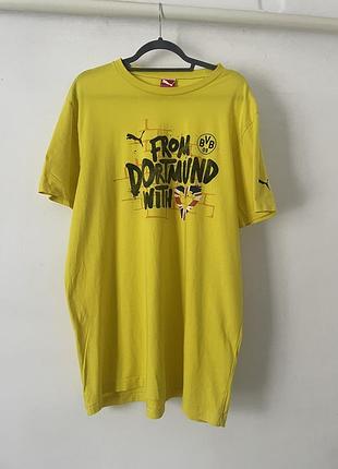 Футболка puma borussia dortmund bvb жовта оверсайз xxl 56-58р!