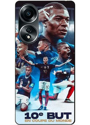 Силіконовий бампер чохол для oppo a58 з малюнком мбаппе франція mbappe