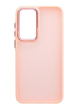 Чехол fiji lens для samsung galaxy a56 5g (a566) бампер матовый с защитой блока камер pink