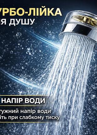 Насадка для душа, турбо-лейка для душа с вентилятором, 26*7,8 см красная top shop ua_