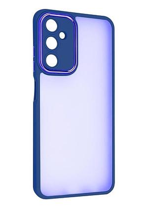 Чехол fiji lens для samsung galaxy a05s (a057) бампер матовый с защитой блока камер blue
