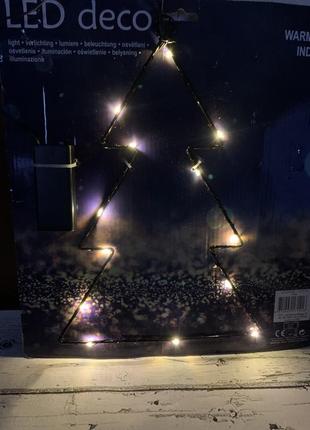 Прикраса нічник світлодіодна ялинка німеччина декор підвіска1 фото