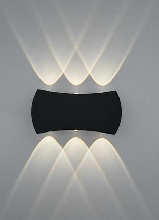 Фасадний настінний led світильник diasha dfb-8623-6bk 6вт